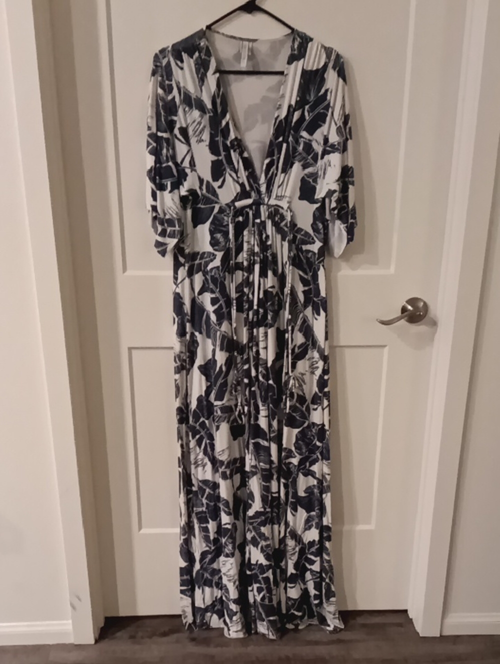 Rachel Pally Navy and White Floral Maxi Dress